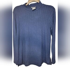 Matty M navy blue mock neck long sleeve tunic